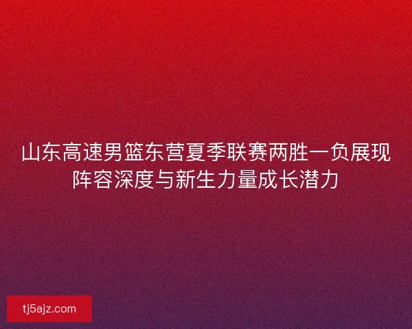 山东高速男篮东营夏季联赛两胜一负展现阵容深度与新生力量成长潜力